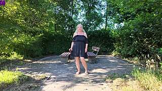 wanna see this big tit blonde milf swallow cum after bareback outdoor doggystyle pounding?