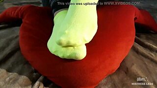 my beautiful lover kisses my socked feet outdoor compilation