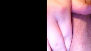 This girl fingers her dripping wet pink pussy so nicely close up
