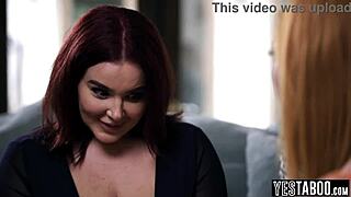 Redhead bisexual bbw milf seduces curvy big boobs neighbor for fun