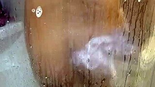 amirah anastasia's naked latina milf curves glisten in steamy shower tease
