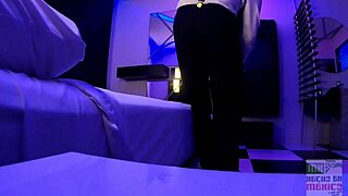 a cuckold secretary rides cock right in front of her husband watching closely