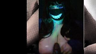 can this fat goth milf handle that huge dildo?