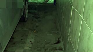 brazilian couple flashes strangers outdoors, scores two mouth cumshots dogging