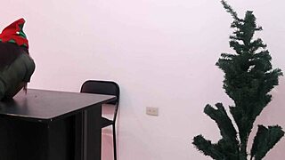 big ass stepmom office christmas tree decorating turns naughty?