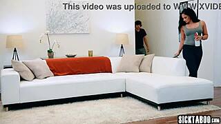 Stepson ravages Sheena Ryder's big tits and Chloe Cherry's small ones