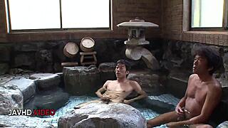 Naughty hitomi oki's kinky wet jacuzzi threesome with japanese milfs