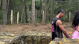 milf's wild reaction to stranger groping her fat ass outdoors