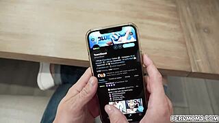 audrey madison blindfolded as stepson oliver faze pounds her big tits