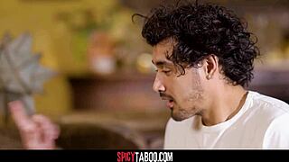 shy stepson sketches stepmom's big natural tits while she rides cowgirl bouncing