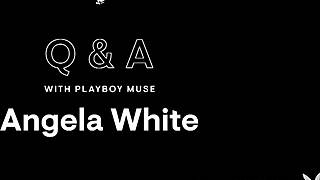 huge natural tits milf angela white teases in playboy softcore.