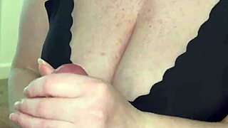 Stepmom's Kitchen Blowjob and Titty Fuck Makes Tattooed Stepson Explode
