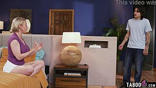 granny stepmom's huge tits bounce wildly during intense anal with stepson