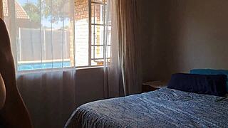 cheating wife rides pool boy cock while hubby's working!