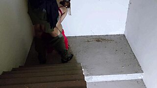 What happens when your sister-in-law sneaks up horny on those stairs for rough play?