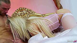 fit blonde cougar in lingerie nylons takes rough pounding tittyfuck finish!