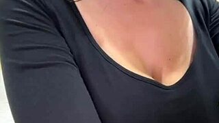 Slut Neighbor Flashes Nipples Teasingly
