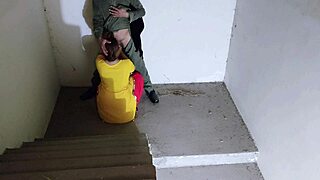 What happens when your sister-in-law sneaks up horny on those stairs for rough play?