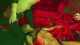 Milf Dominatrix Chokes Me with Harness During Wet Pussy Fuck