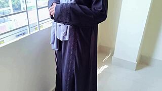 Stepbrother ravages cute hijab girl in fierce desi pounding