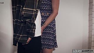 stalker grabs milf shoves huge cock deep in her shaved pussy