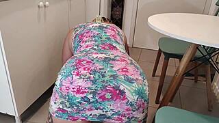 Brazilian Maid Mom Punishes With Punheta On Swollen Pussy Ass