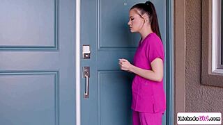 busty asian masseuse fingers licks pussy to loud moans