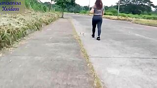 Liat's Bohay Jogging Turns Into Wild Blowjob Till He Bursts Cum Everywhere