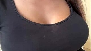 Wanna see my stepmom's huge natural tits and those perky nipples up close??