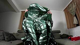 Shiny Leggings Cameltoe Tease With Anal Plug Solo