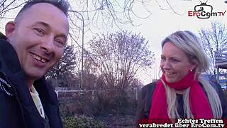 Deutsche Blonde Hausfrau Agrees To Street Pickup Fuck After Naughty Interview!