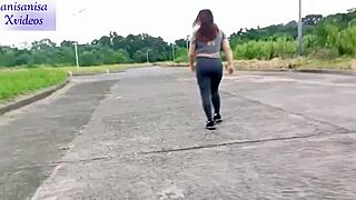 Liat's Bohay Jogging Turns Into Wild Blowjob Till He Bursts Cum Everywhere