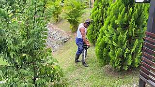 Boss ebony milf wife craves my bbc while gardening her perfect ass