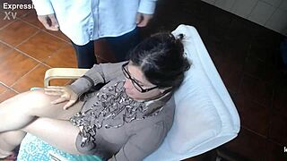 silly student fails exam to dirty teacher covered in hot cum facial