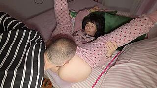 Fucking My Mother-in-Law Deep and Creampie When Wife's Away