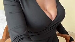 stepmom big tits caresses nipples outdoor homemade