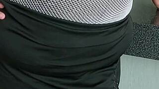 mi linda gordita flaunts her huge tits in fishnet and juicy shaved panocha