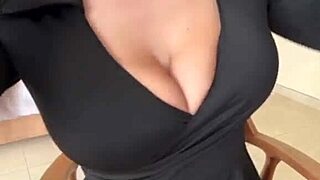 stepmom big tits caresses nipples outdoor homemade