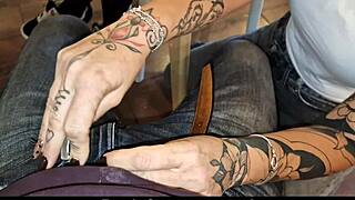 Shy 18yo Learns Dick Sucking from Stepmom Double BJ