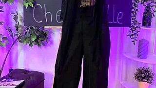 nylon clad giulia shock struts heels in club tease