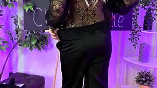 nylon clad giulia shock struts heels in club tease