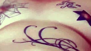 Hairy Tattooed Chubby Mature Fingers Pussy To Real Orgasm