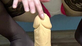 stretch my hairy milf asshole with that big rubber dick doggy orgasm