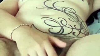Hairy Tattooed Chubby Mature Fingers Pussy To Real Orgasm