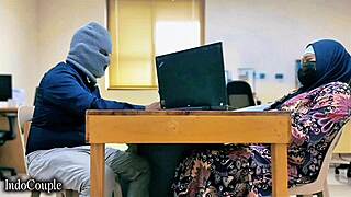 Coworker, vibe my hijab pussy with favorite toy!