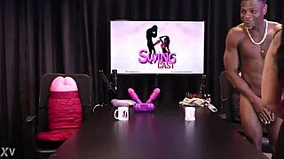 best swinger cast moments with will mastro's black cock dominating alice vasconcelos and monica lima on sheer red!