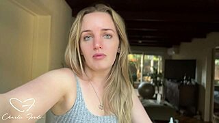 Charlie Forde's Cute Petite MILF Backstage Interview Dirty Talk Tease