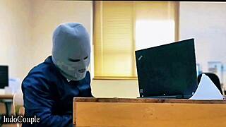 Coworker, vibe my hijab pussy with favorite toy!