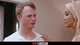 My blonde stepmom offers her tight asshole for rough pounding