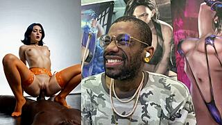 I love sloppy deepthroat from this big tit ebony milf then missionary her tight bald pussy